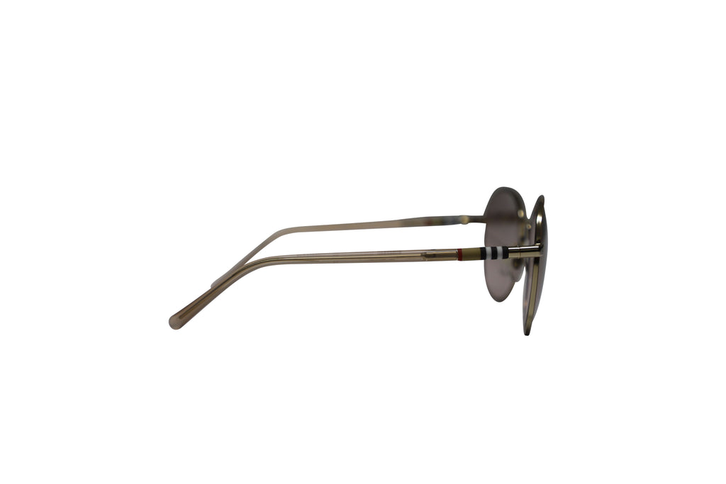 Burberry 3094 Gradient Round Sunglasses in Brown Metal
