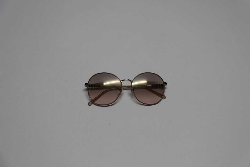 Burberry 3094 Gradient Round Sunglasses in Brown Metal