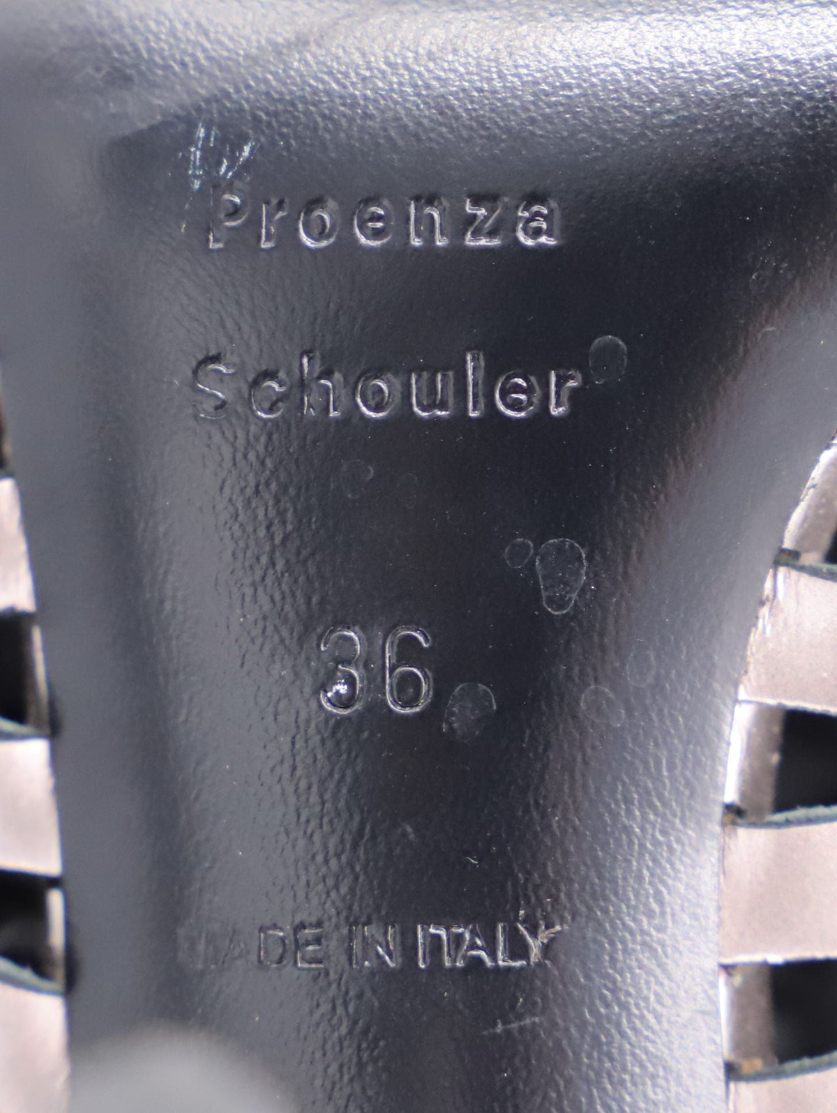 Women's Proenza Schouler Cage Heels in Silver Patent Leather
