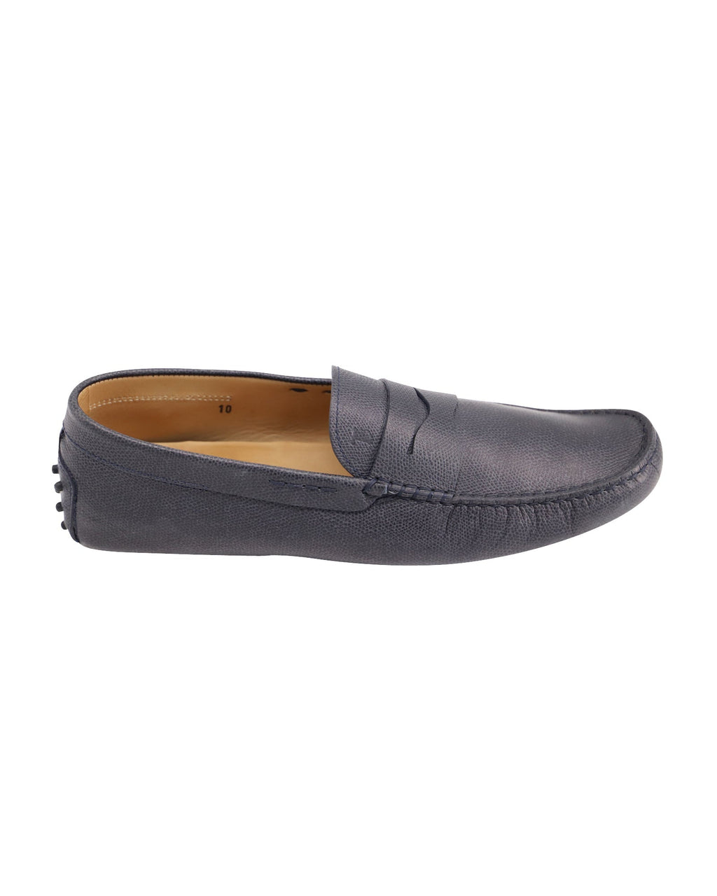 Men's Tod's Gommino Driving Shoes in Navy Blue Leather