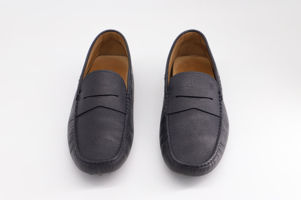 Men's Tod's Gommino Driving Shoes in Navy Blue Leather