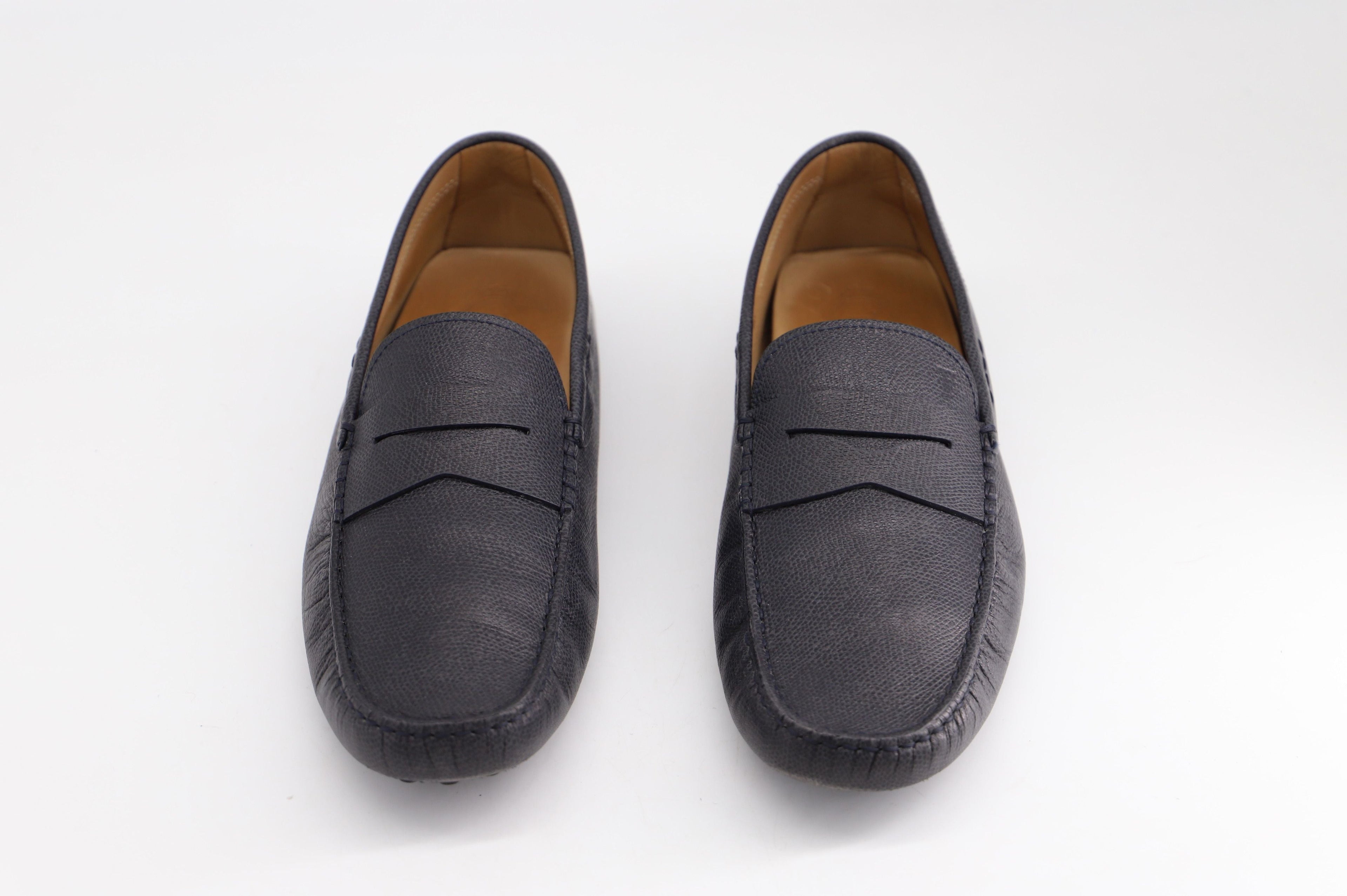 Men's Tod's Gommino Driving Shoes in Navy Blue Leather