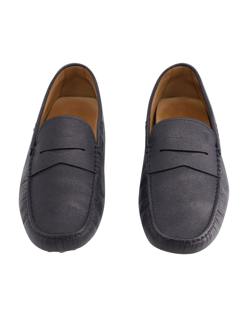 Men's Tod's Gommino Driving Shoes in Navy Blue Leather
