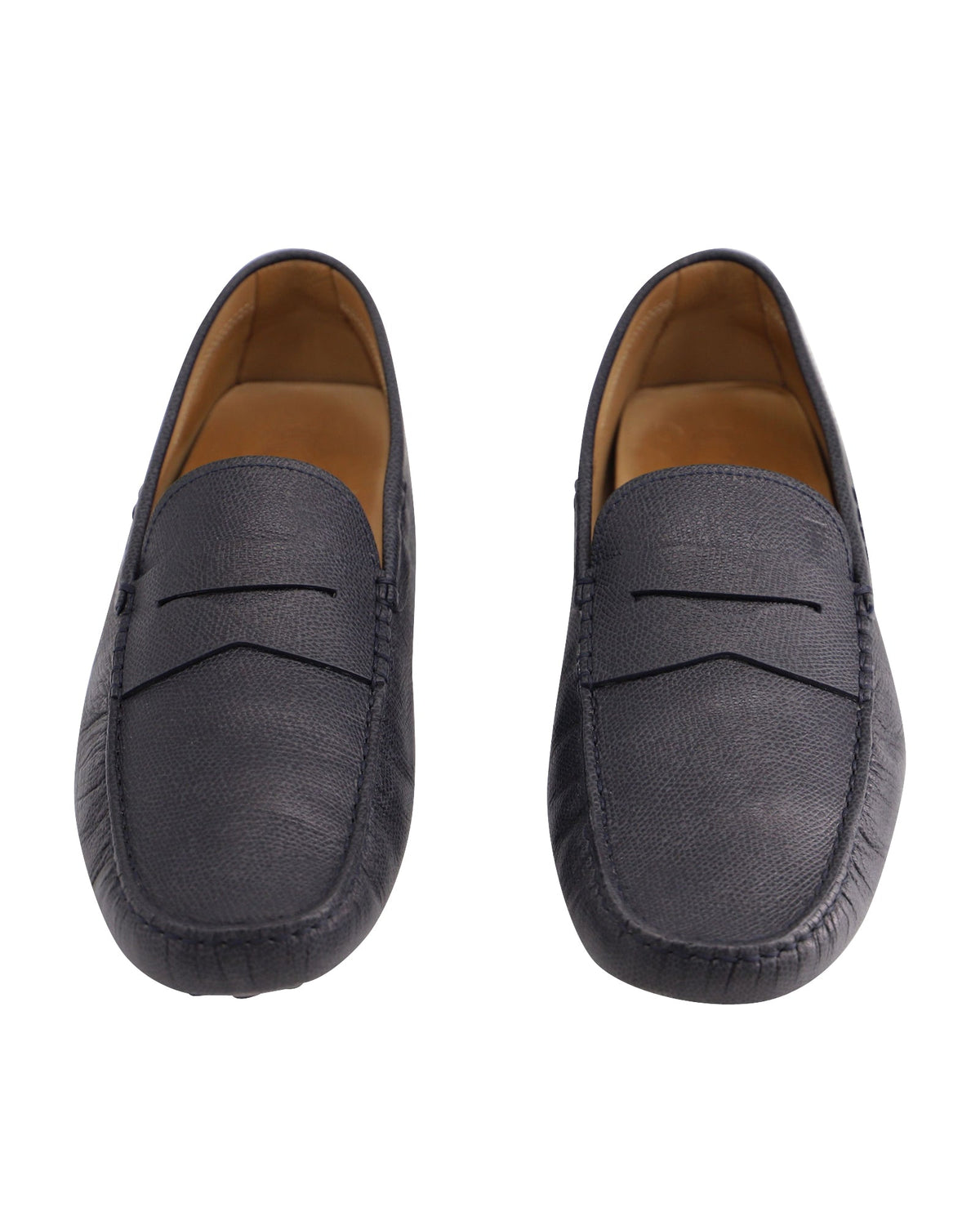 Men's Tod's Gommino Driving Shoes in Navy Blue Leather