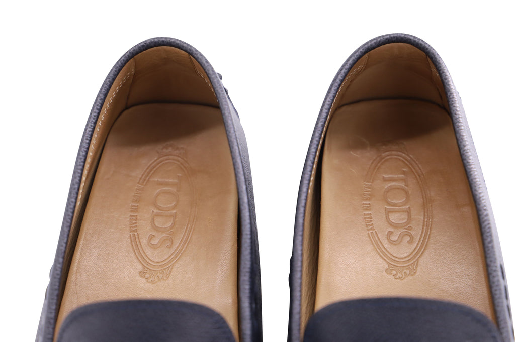 Men's Tod's Gommino Driving Shoes in Navy Blue Leather