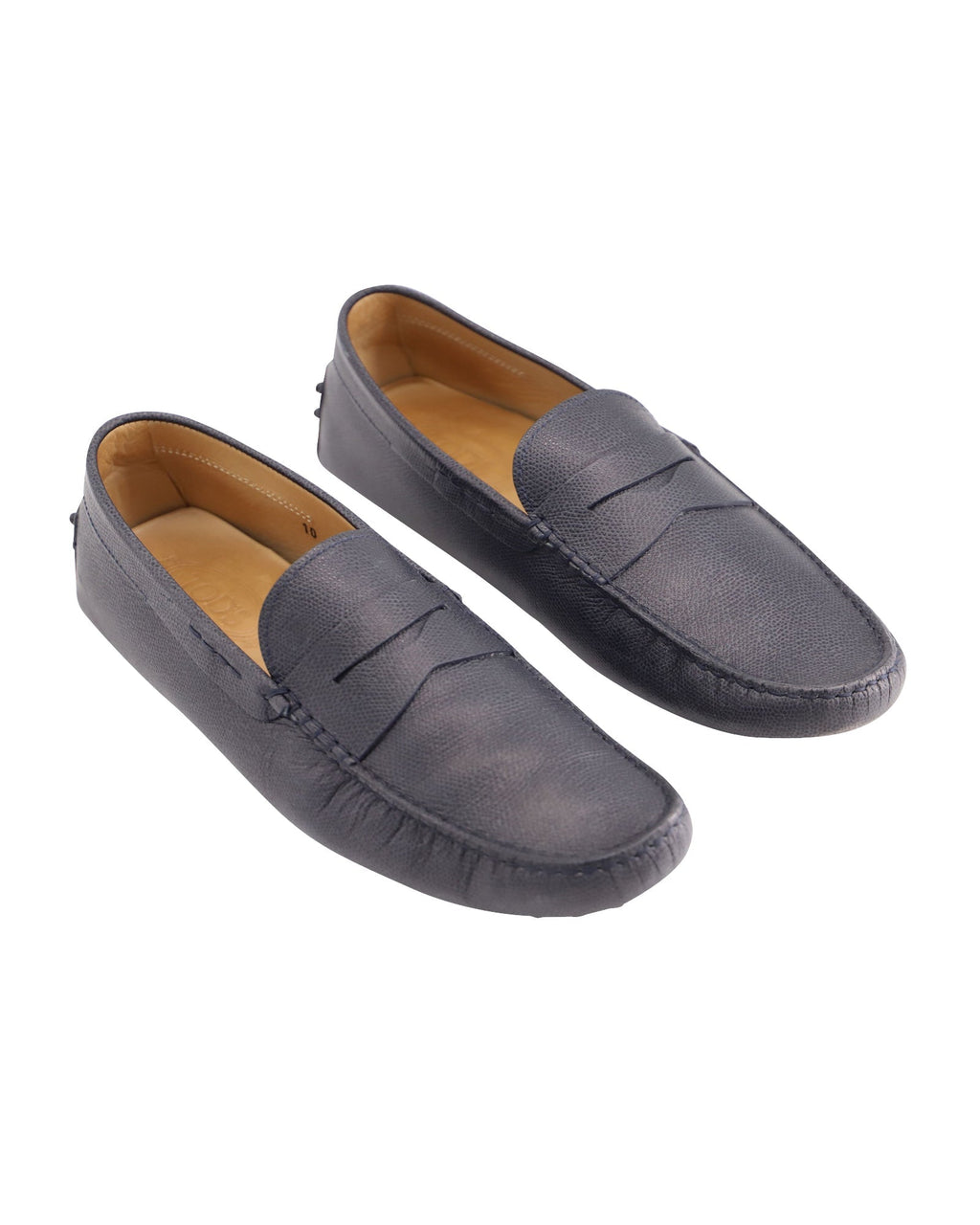 Men's Tod's Gommino Driving Shoes in Navy Blue Leather