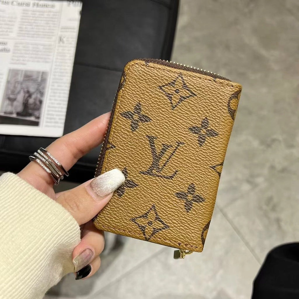 Luxury Monogram Zipper Wallet Collection – LV, GG, and BBR