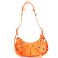 Le Cagole Giant Studs Shoulder Bag Leather XS
