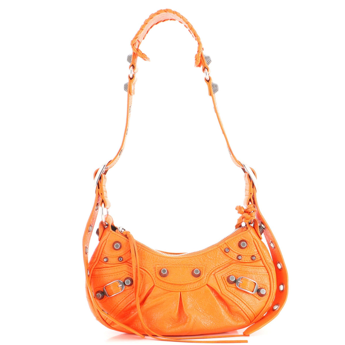 Le Cagole Giant Studs Shoulder Bag Leather XS