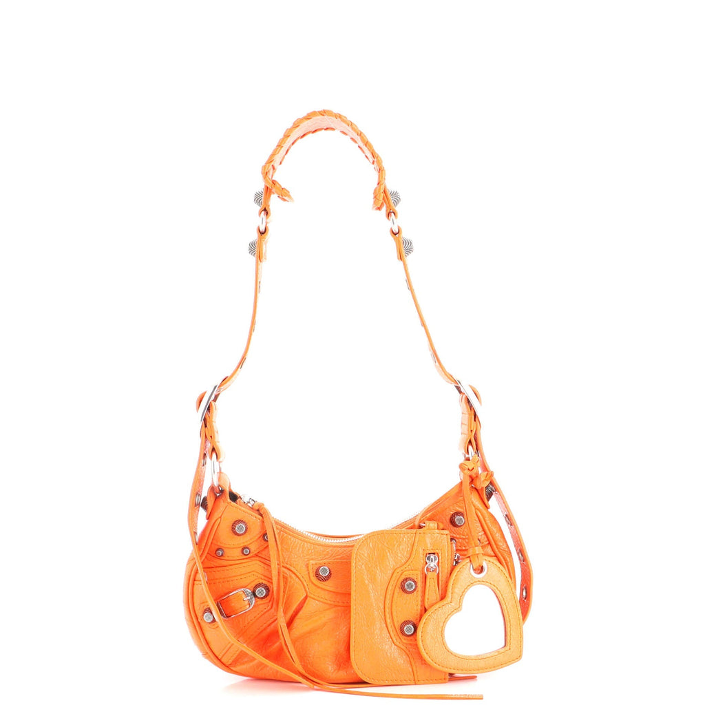 Le Cagole Giant Studs Shoulder Bag Leather XS