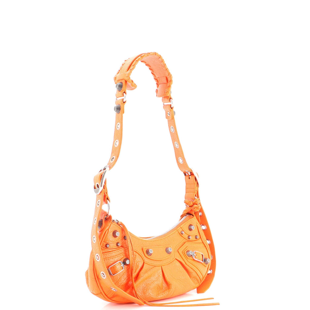 Le Cagole Giant Studs Shoulder Bag Leather XS