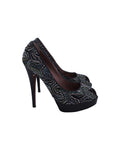 Women's Missoni Peep-Toe Platform Pumps in Multicolor Tweed