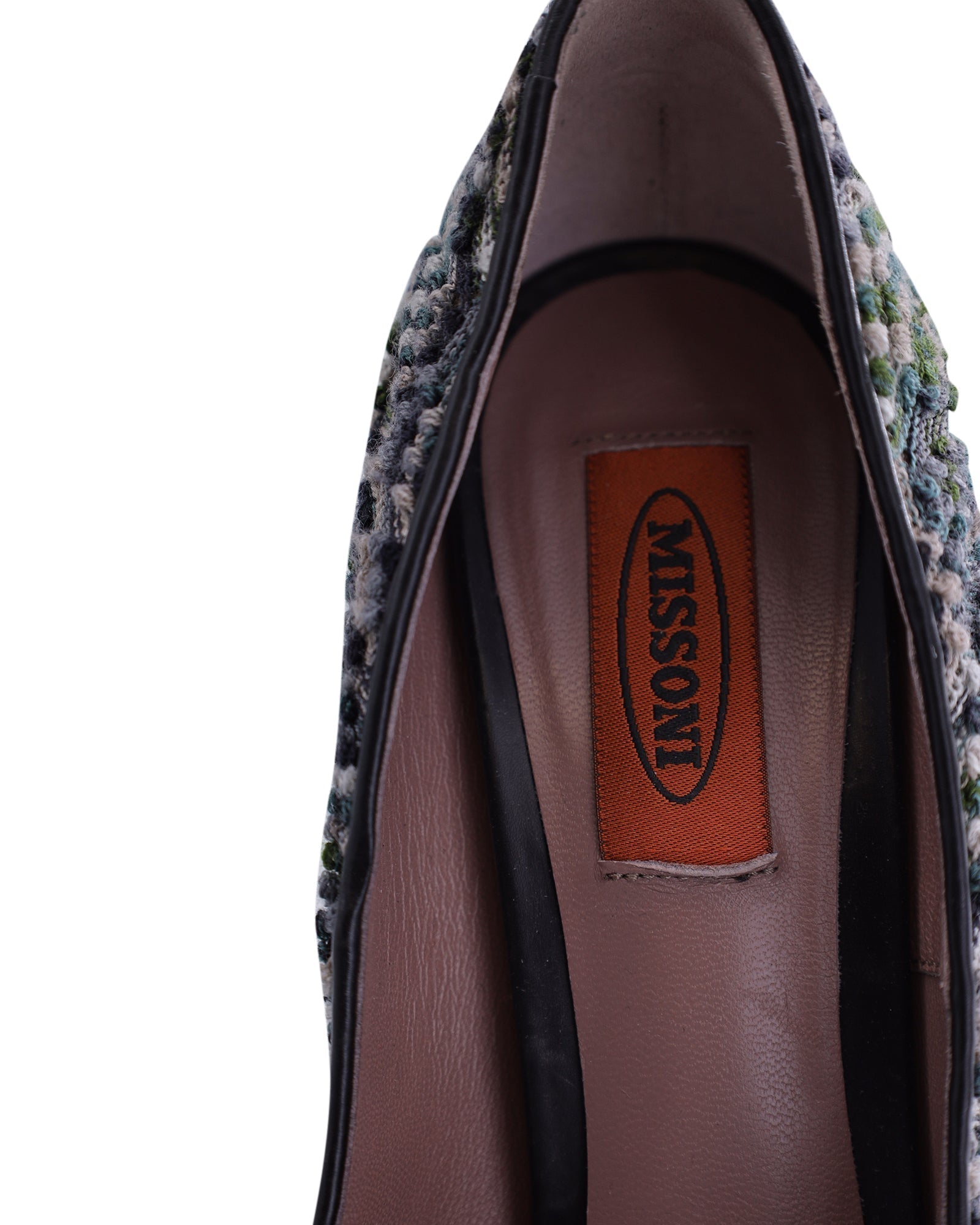Women's Missoni Peep-Toe Platform Pumps in Multicolor Tweed