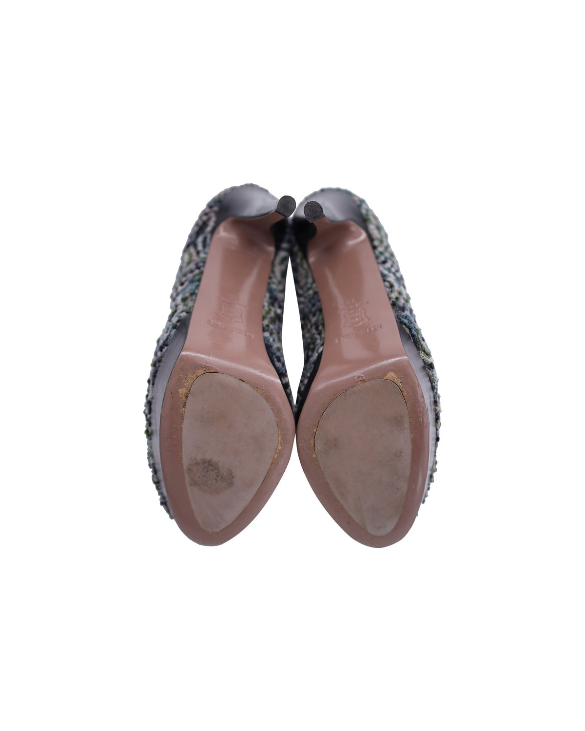 Women's Missoni Peep-Toe Platform Pumps in Multicolor Tweed