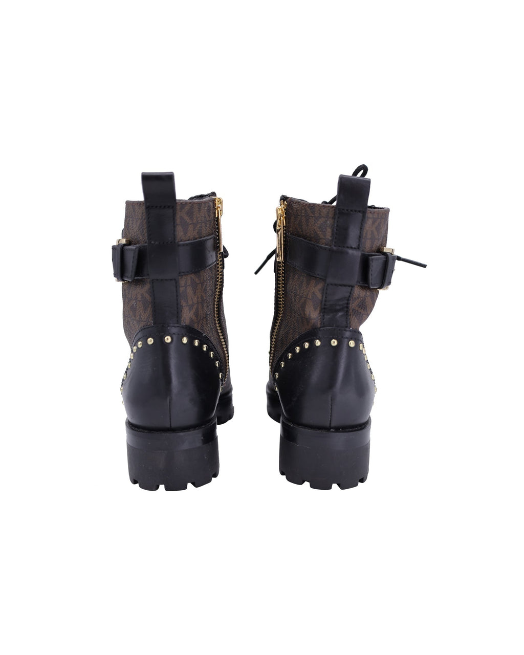Women's Michael Kors Kincaid Lace-Up Boots in Brown Coated Canvas