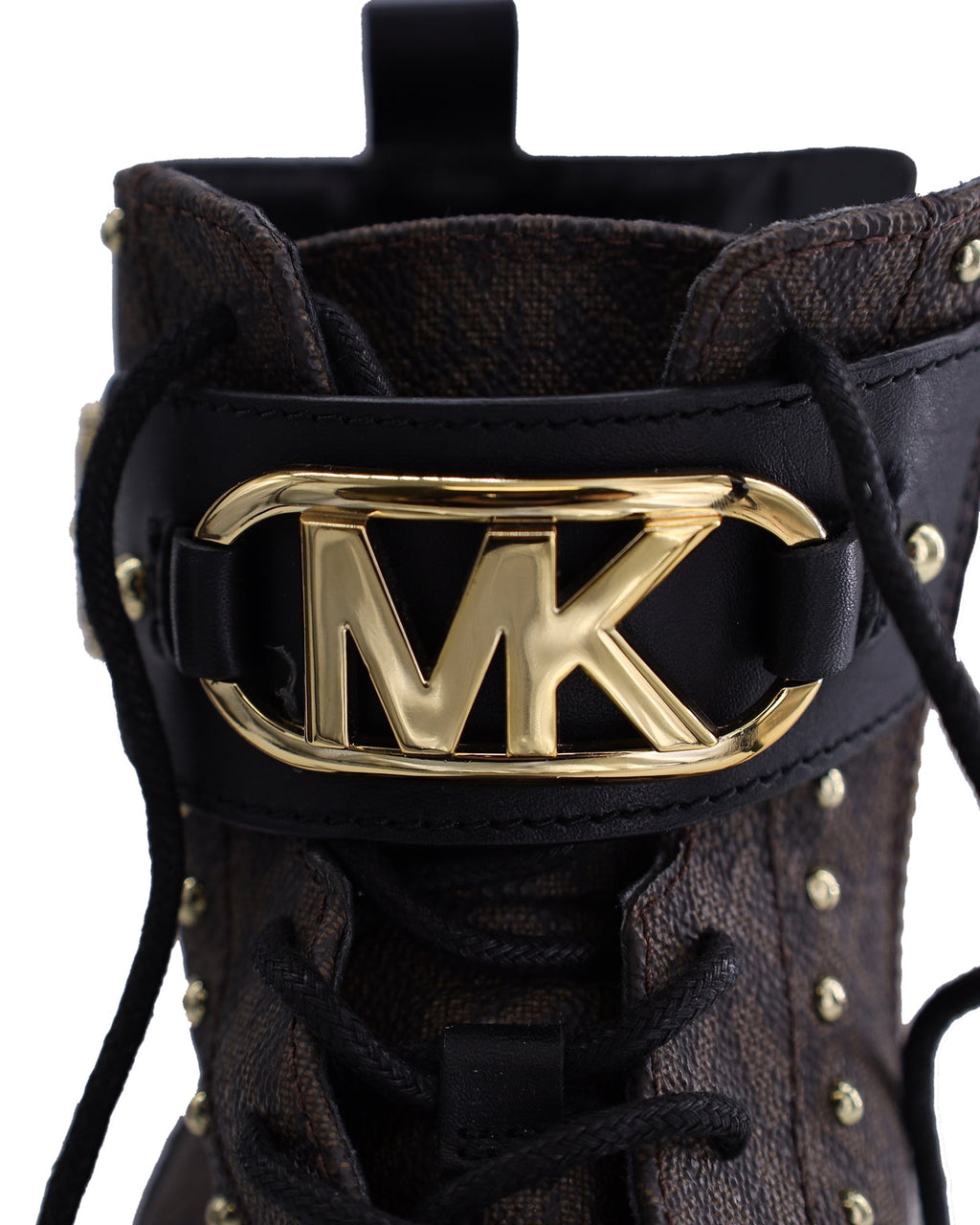 Women's Michael Kors Kincaid Lace-Up Boots in Brown Coated Canvas