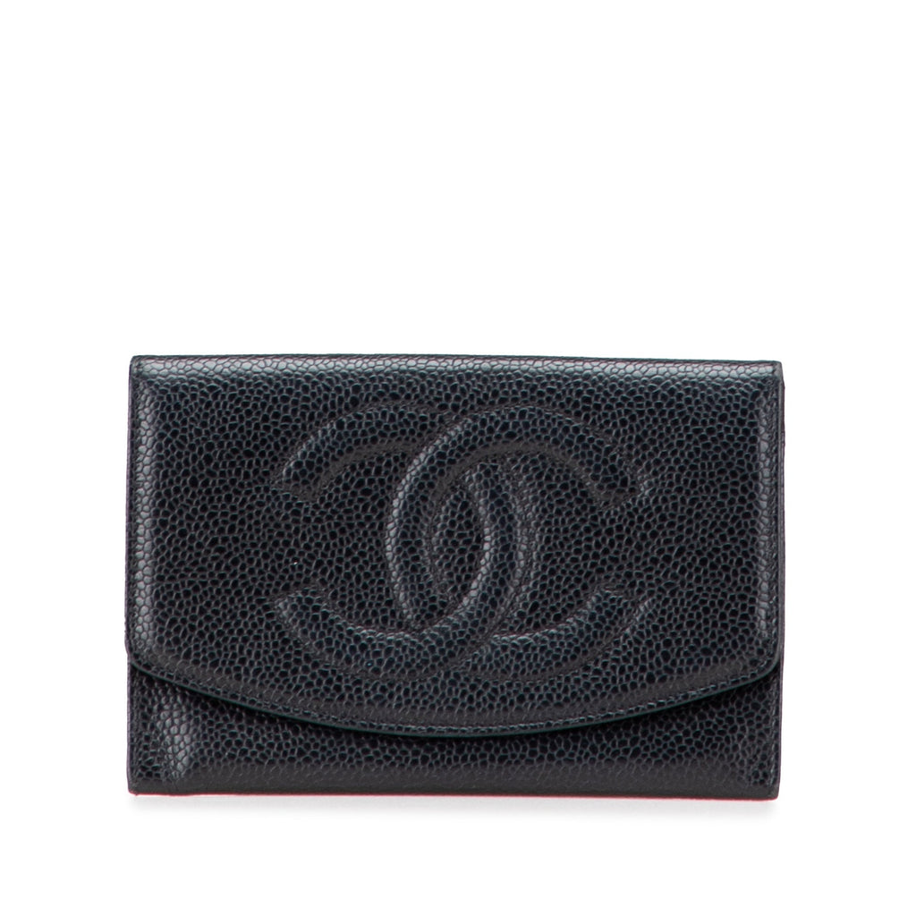Timeless CC Flap Wallet Caviar Small