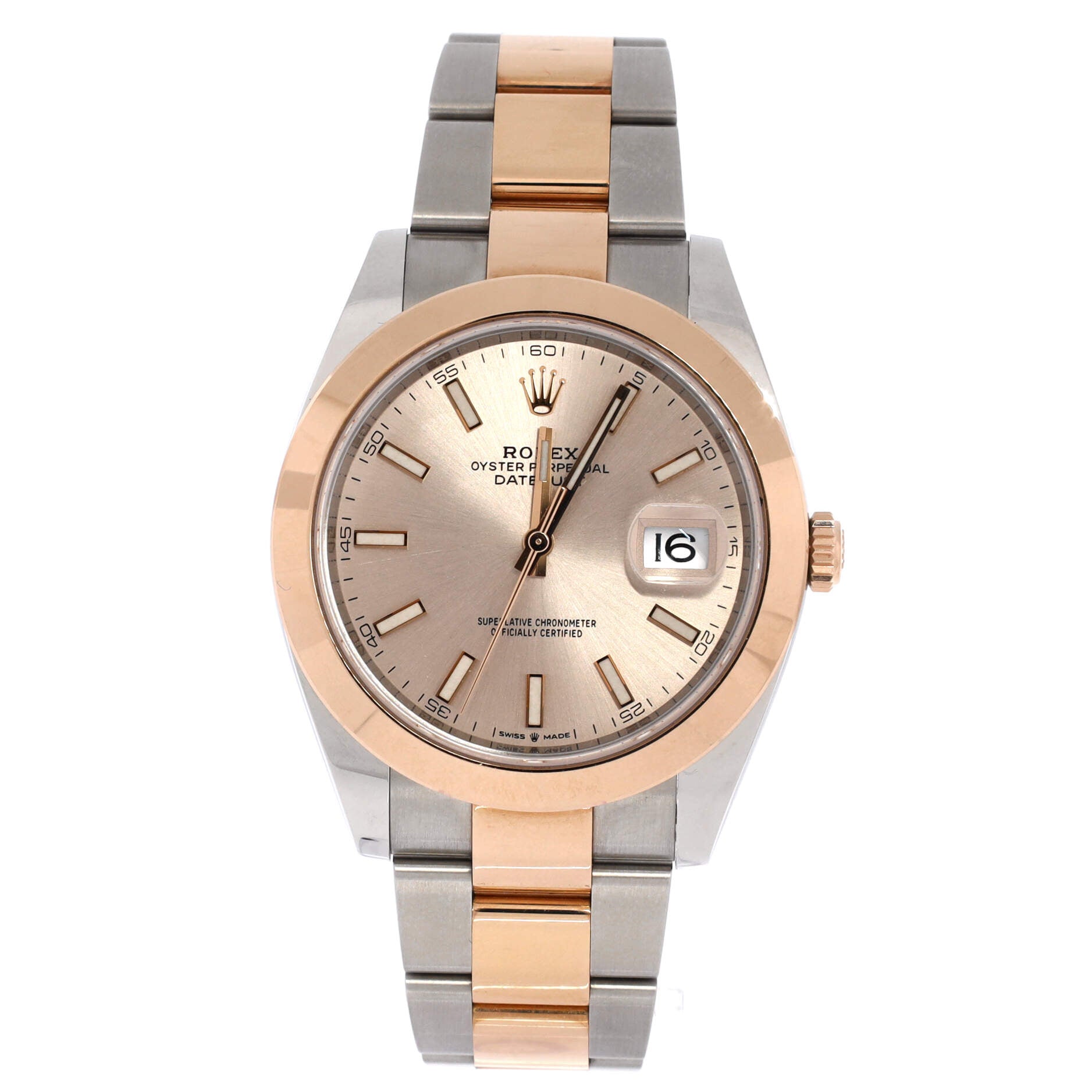 Oyster Perpetual Datejust Automatic Watch Stainless Steel and Rose Gold 41
