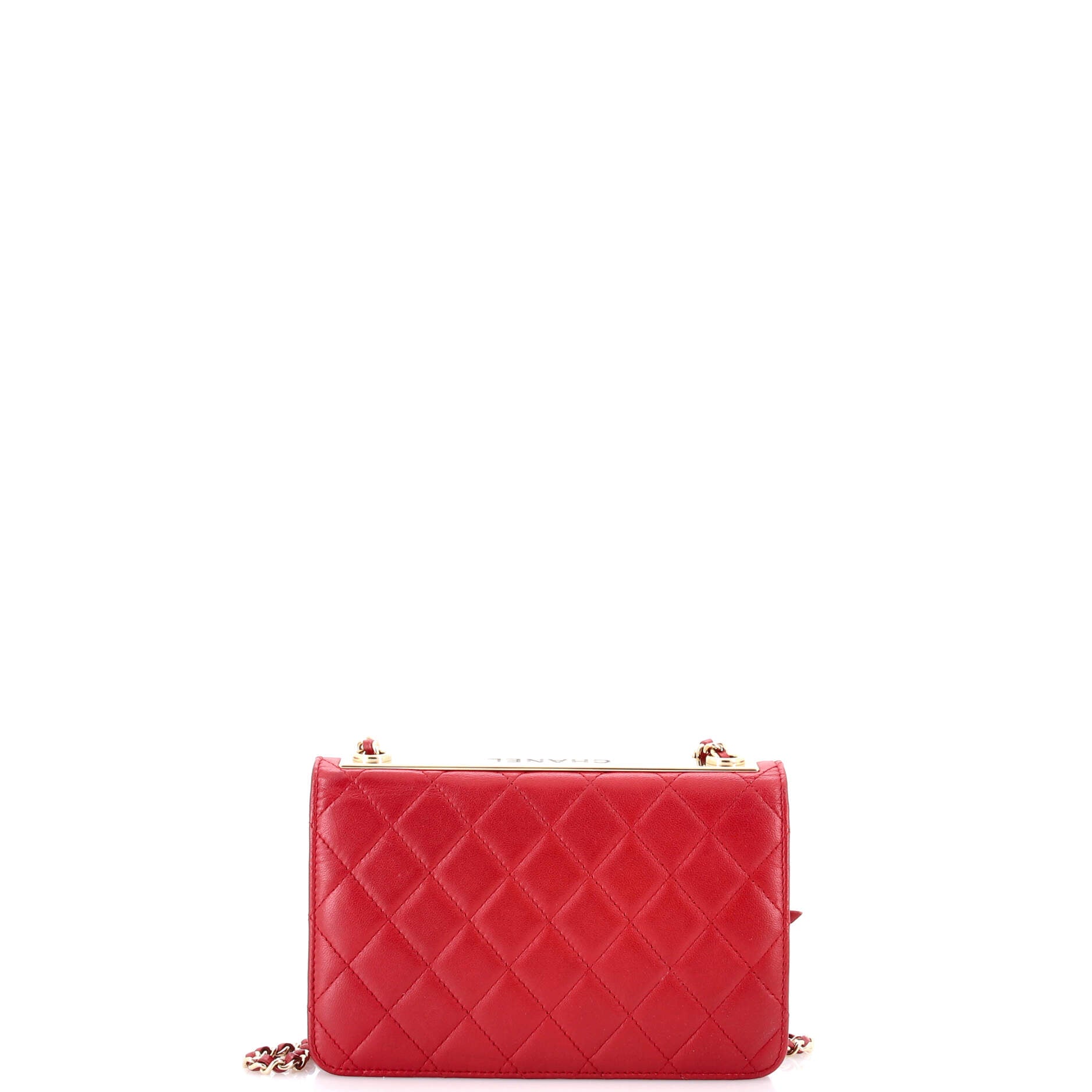 Trendy CC Wallet on Chain Quilted Lambskin