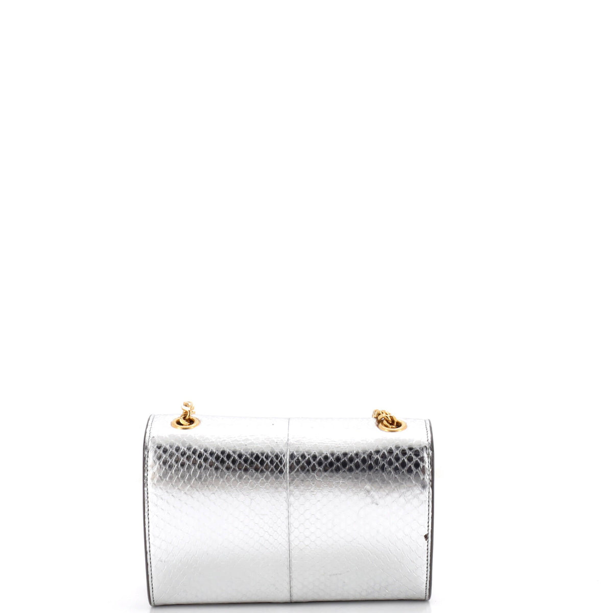 Classic Monogram Tassel Crossbody Bag Python Embossed Leather Small