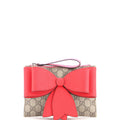 Children's Bow Wristlet Clutch GG Coated Canvas with Leather