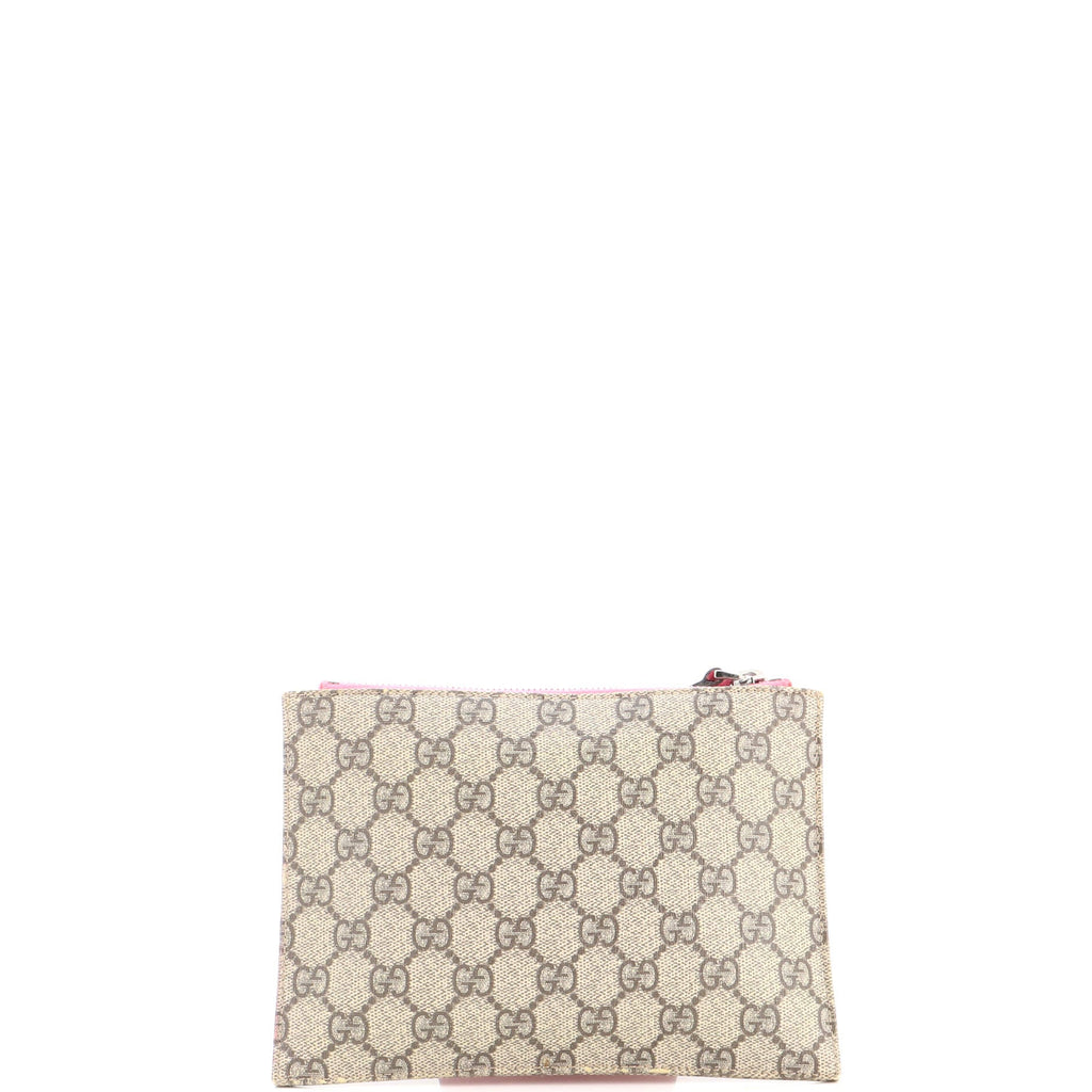 Children's Bow Wristlet Clutch GG Coated Canvas with Leather