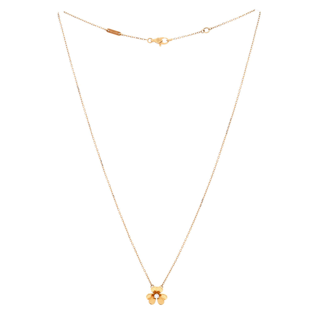 Frivole Pendant Necklace 18K Yellow Gold and Diamond Mini