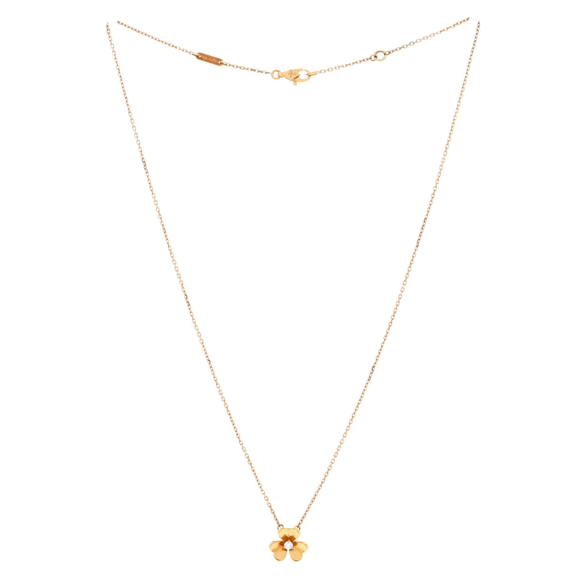 Frivole Pendant Necklace 18K Yellow Gold and Diamond Mini