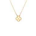 Vintage Alhambra Pendant Necklace Guilloche 18K Yellow Gold