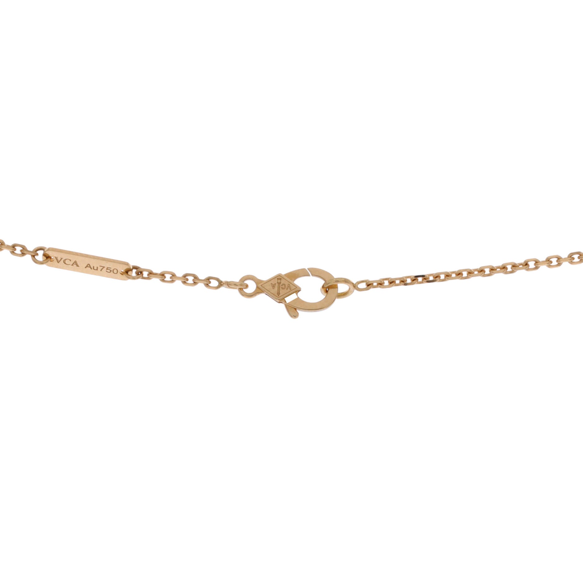 Lucky Alhambra Butterfly Pendant Necklace 18K Yellow Gold with Mother of Pearl