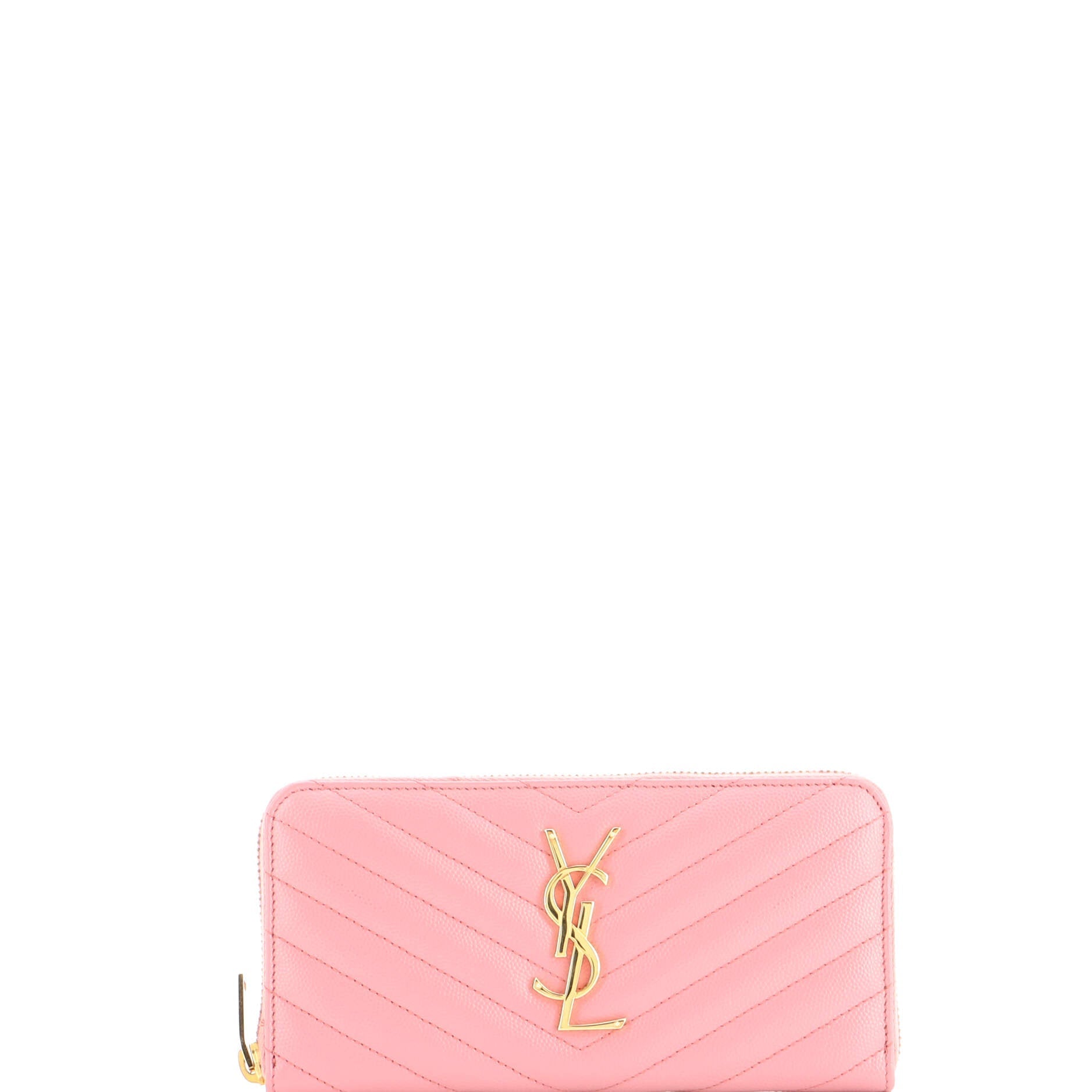 Classic Monogram Zip Around Wallet Matelasse Chevron Leather