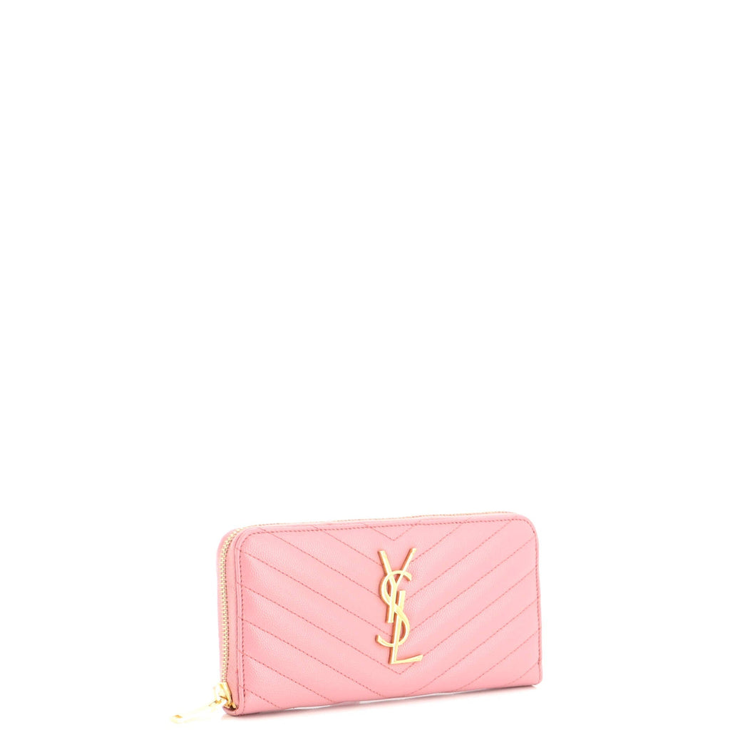 Classic Monogram Zip Around Wallet Matelasse Chevron Leather