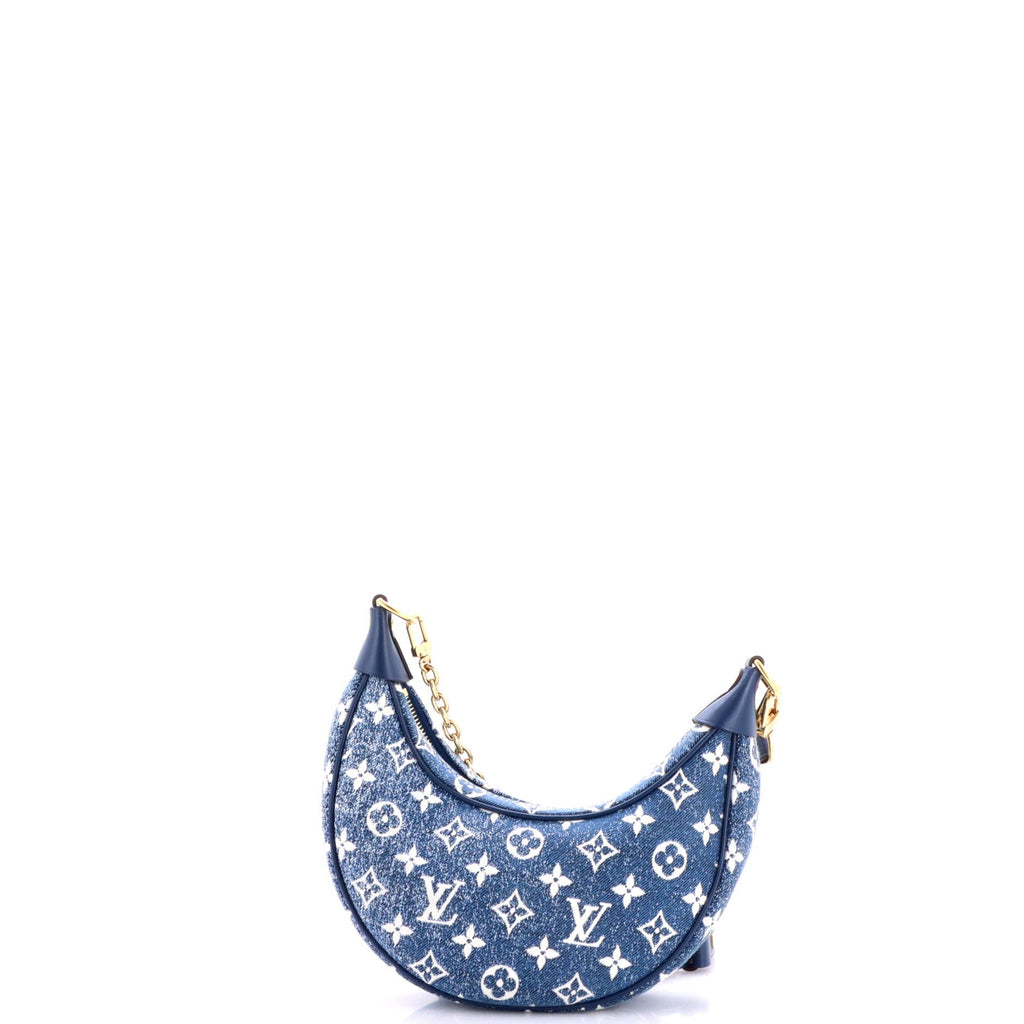 Loop Handbag Monogram Jacquard Denim