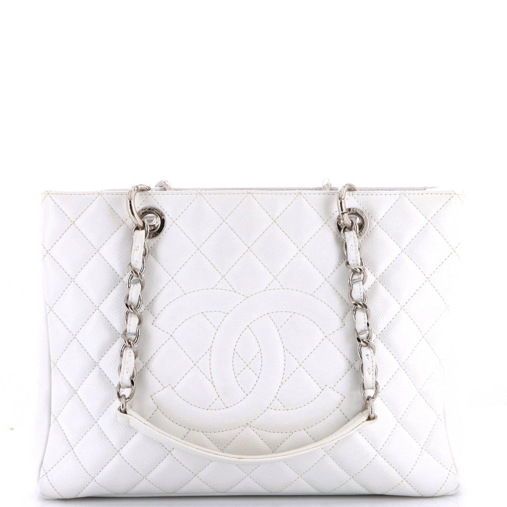 Grand Shopping Tote Quilted Caviar