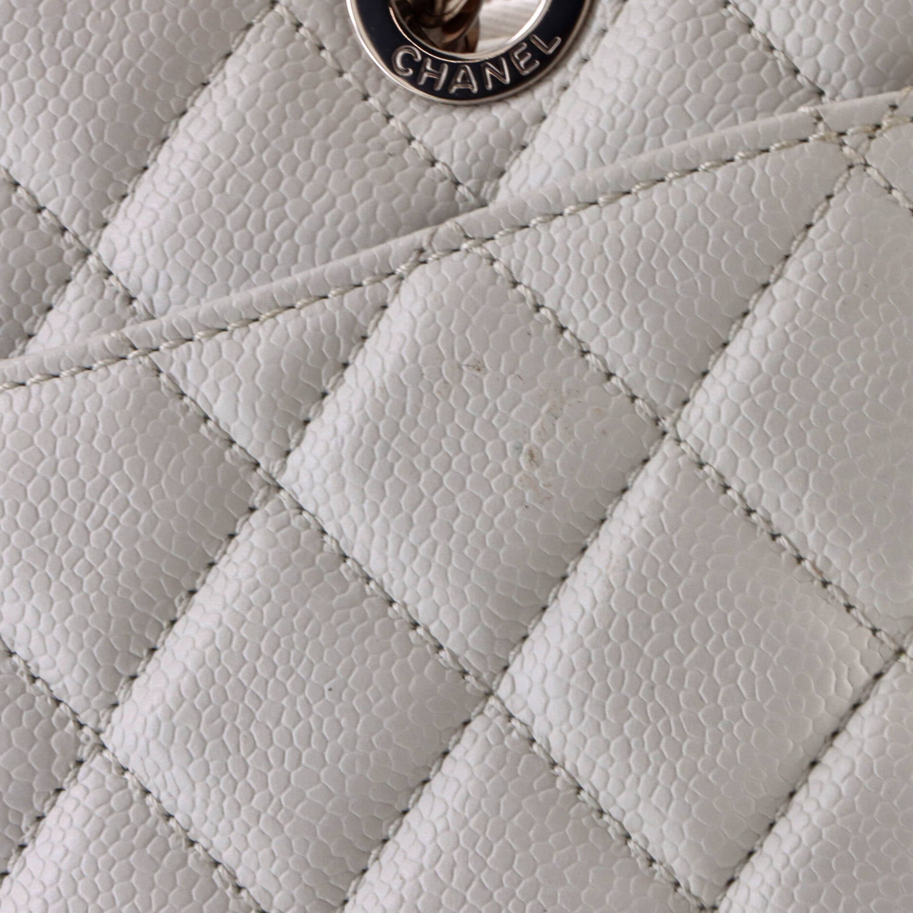 Grand Shopping Tote Quilted Caviar