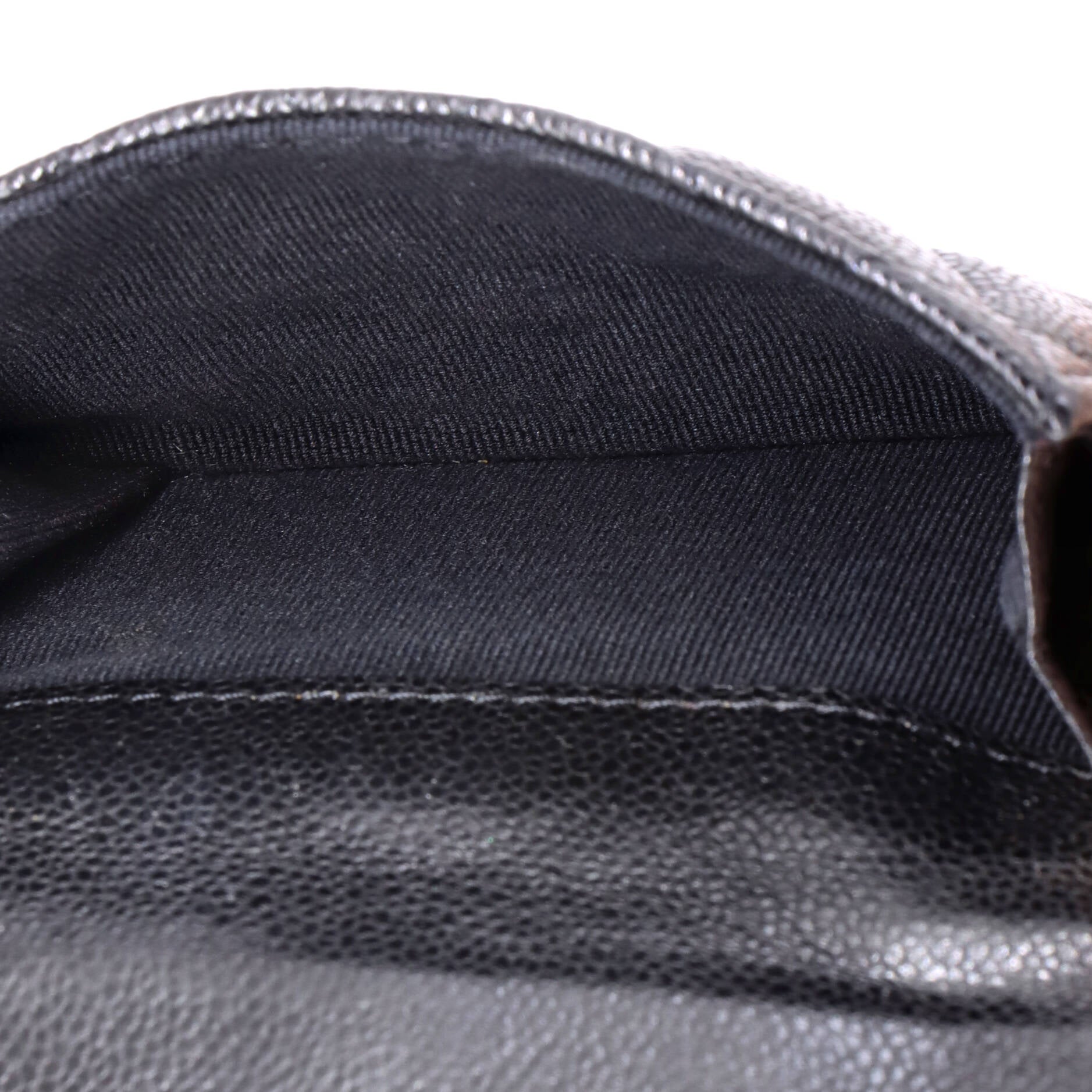 Trifold Classic Flap Wallet Quilted Caviar Small