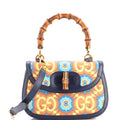 Bamboo 1947 Top Handle Bag Kaleidoscope Print GG Coated Canvas Medium