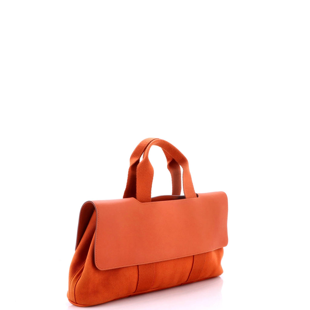 Valparaiso East West Bag Toile and Leather PM