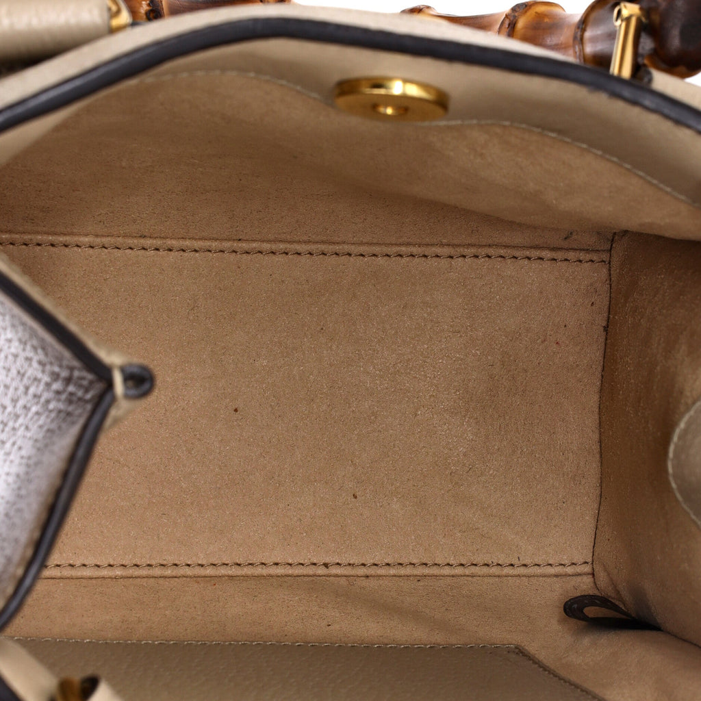 Diana NM Bamboo Handle Tote Leather Mini