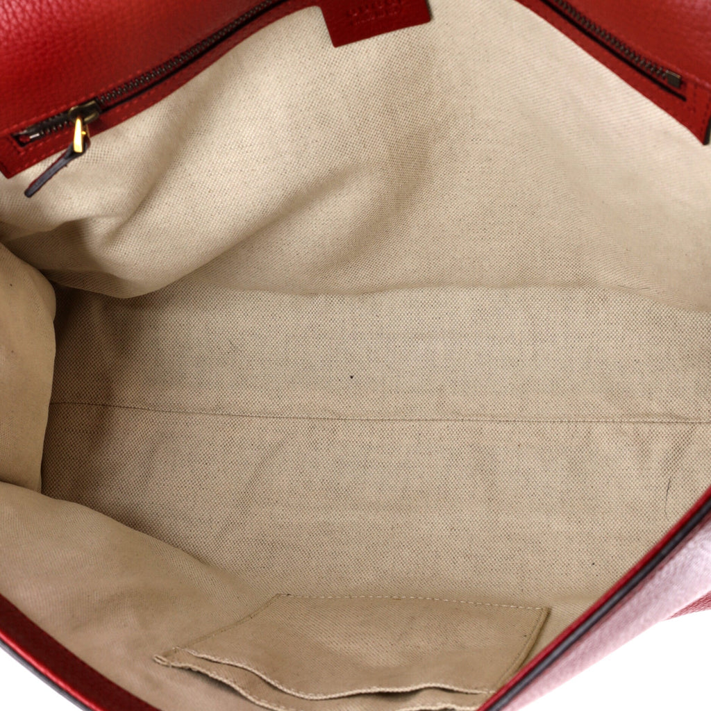 GG Marmont Animalier Top Handle Bag Leather Medium