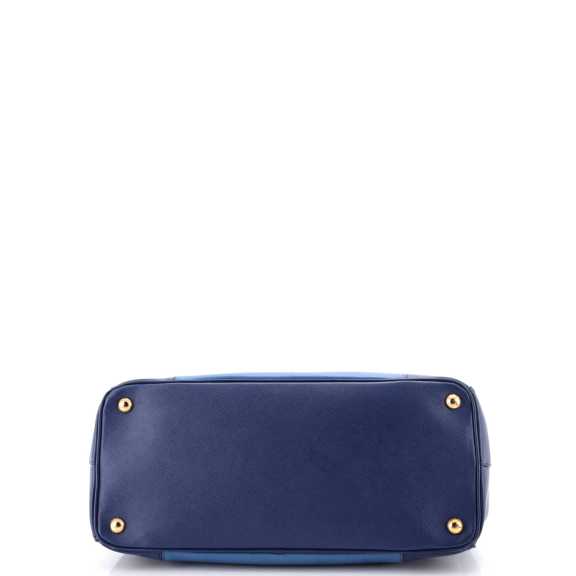 Bicolor Double Zip Lux Tote Saffiano Leather Medium
