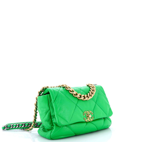 19 Flap Bag Quilted Leather Large