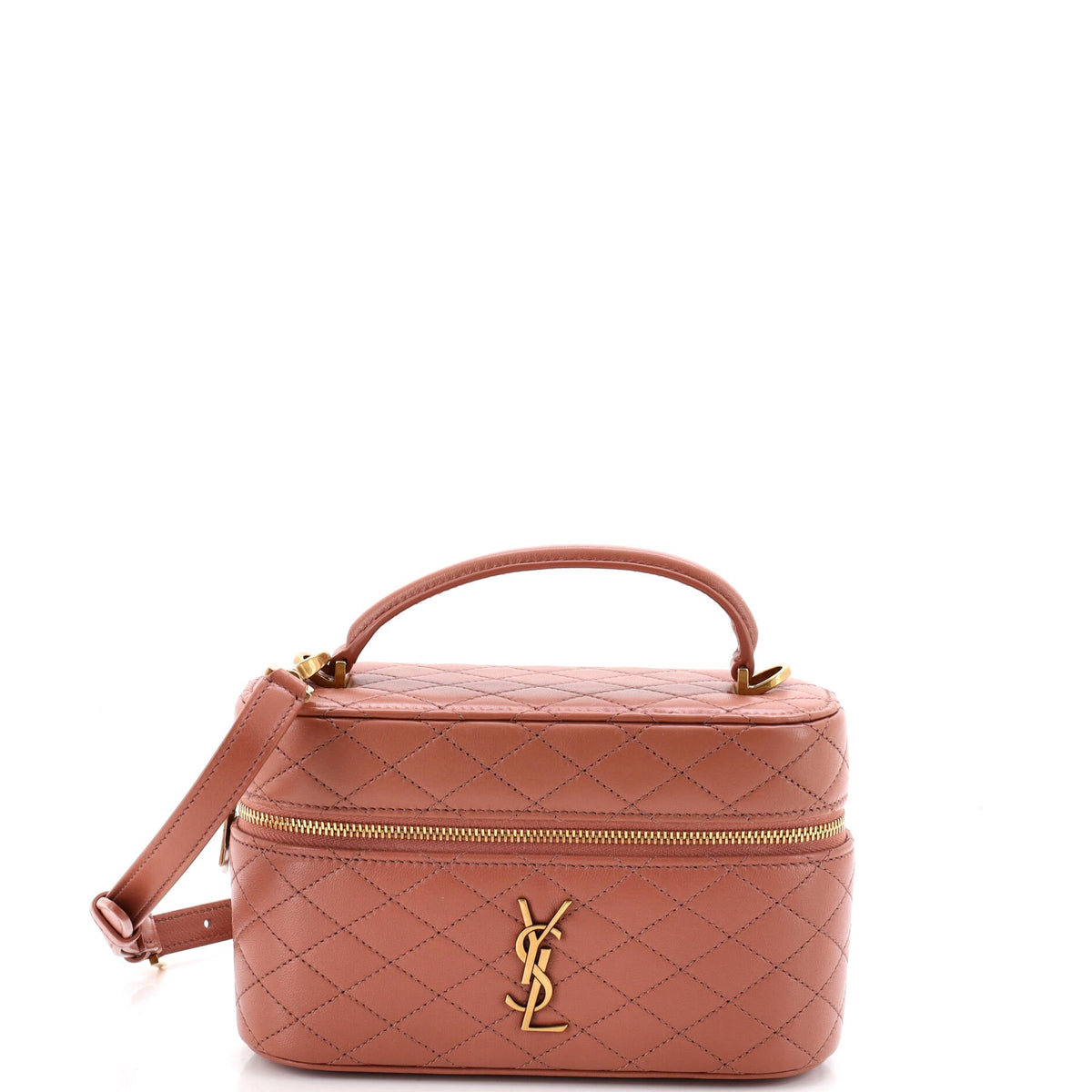 Gaby Zip Around Vanity Bag Quilted Leather Mini