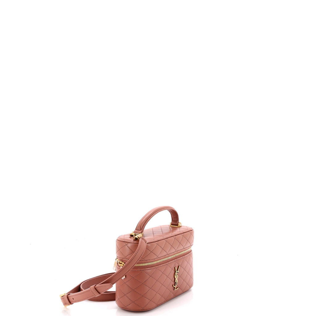 Gaby Zip Around Vanity Bag Quilted Leather Mini