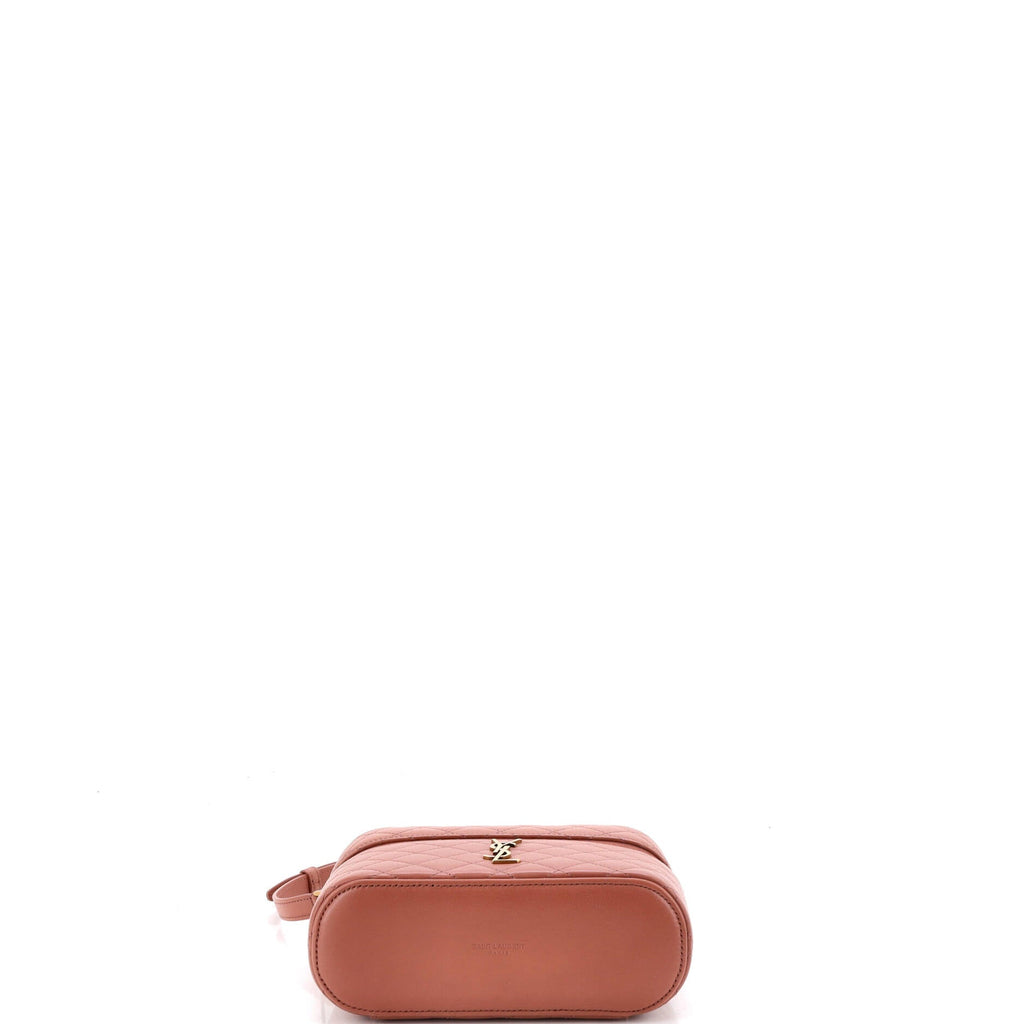 Gaby Zip Around Vanity Bag Quilted Leather Mini