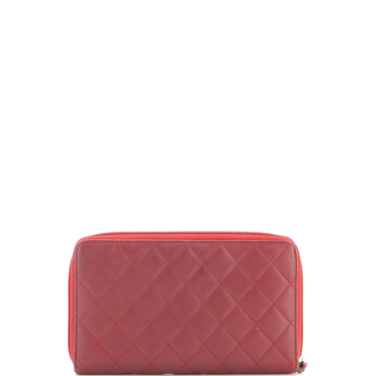 Zip Around Organizer Wallet Quilted Lambskin Large