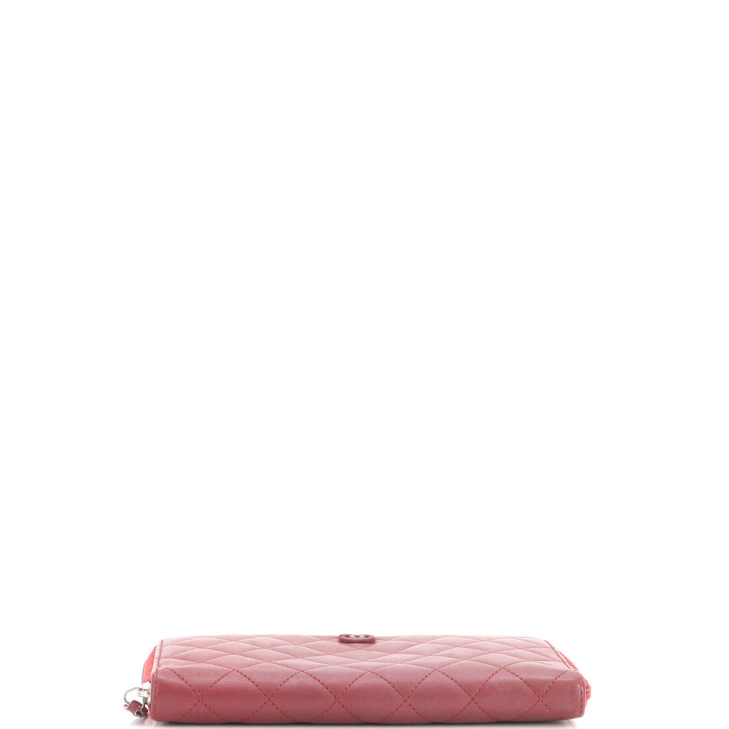 Zip Around Organizer Wallet Quilted Lambskin Large