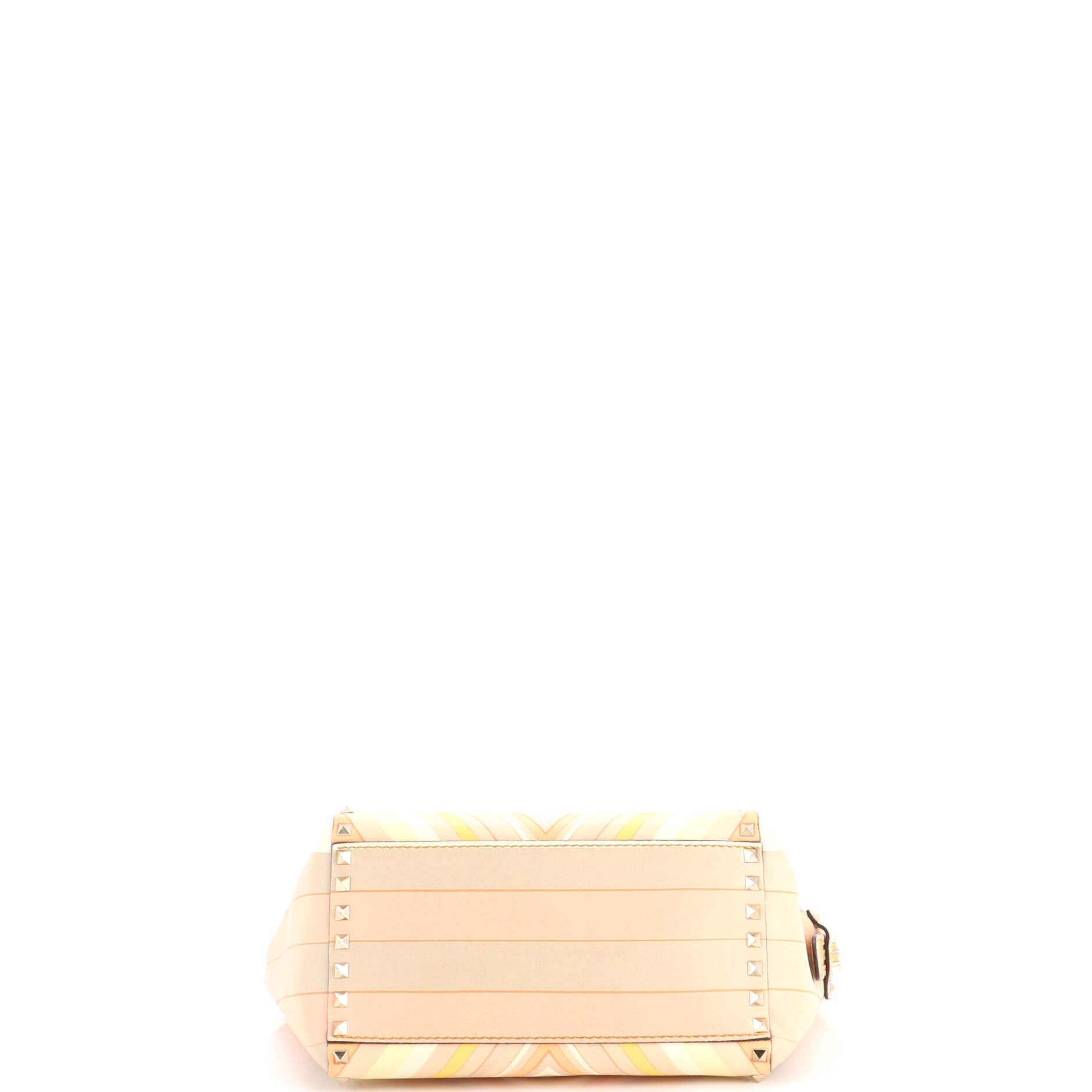 1975 Rockstud Tote Striped Leather Small