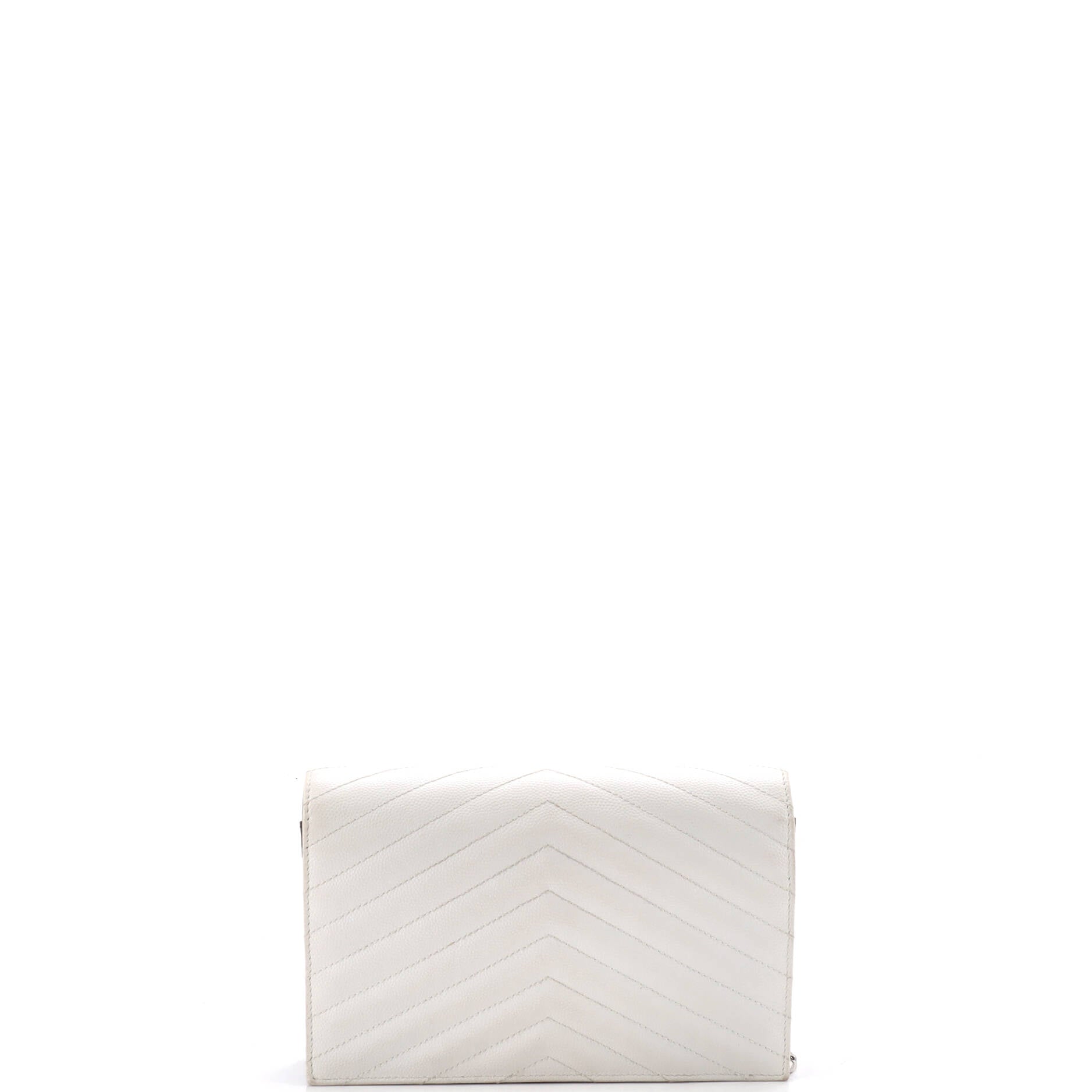 Classic Monogram Wallet on Chain Matelasse Chevron Leather Small