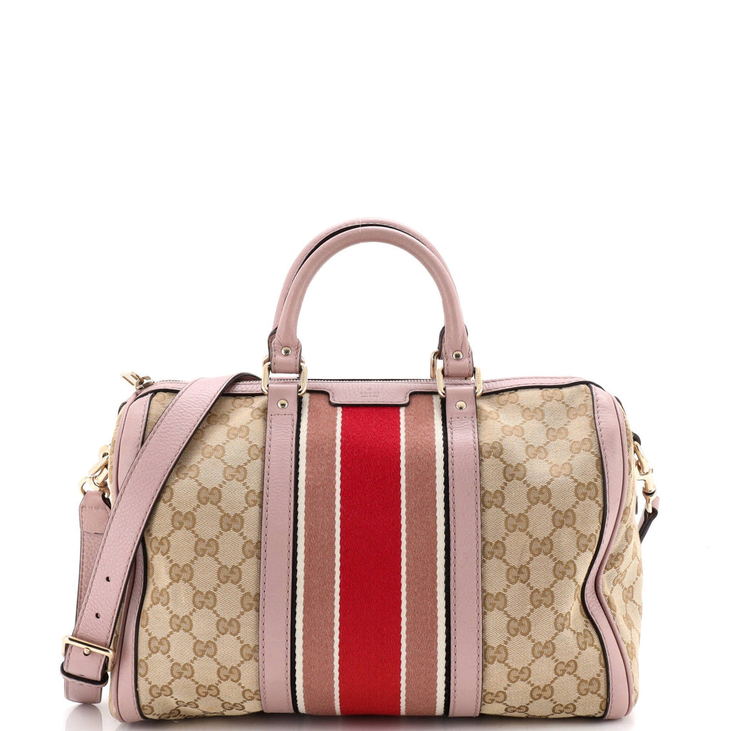 Vintage Web Boston Bag GG Canvas Medium